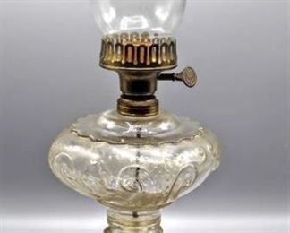 Vintage Beautiful Glass Ornate Decorative Lamp