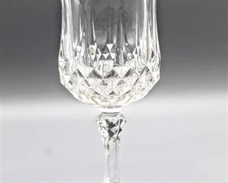 Set of (12) Vintage 6.5" Stemmed Cut Crystal Glasses