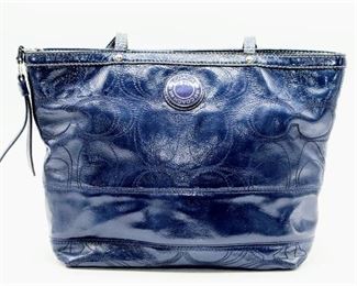 Designer Leather Deep Blue Purse