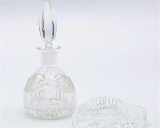 Waterford Crystal Perfume Bottle and Waterford Heart Shaped Trinket Dish