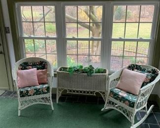 Wicker Patio Furniture with cushions. https://ctbids.com/#!/description/share/408564