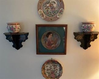 Asian wall hangings and decorative plates https://ctbids.com/#!/description/share/408568