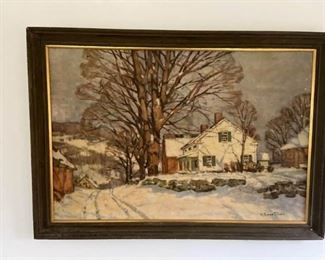 Winter Landscape Print by R. Emmett Owen https://ctbids.com/#!/description/share/408577
