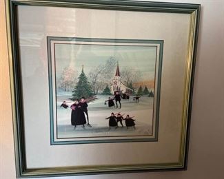 ''Christmas Joy'' print by P. Buckley Moss signed and numbered https://ctbids.com/#!/description/share/408604