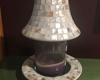Item #24:  Yankee Candle mosaic lamp set:  $15