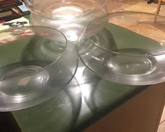 Item #36:  Set of 4 glass bowls.  Great as centerpiece bowls or fish bowls: $15
