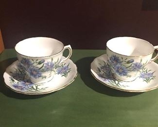 Item #39:  Set of two Royal Vale china teacups/saucers: $10