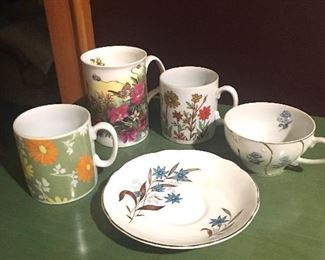 Item #42:  Lot of assorted mugs/teacup/saucer:  $6