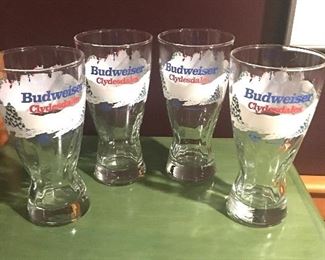 Item #44:  Budweiser beer glasses, set of 4:  $12