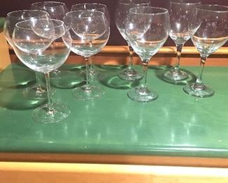 Itme #50:  Lot of wine glasses/various sizes (2 sets) $8