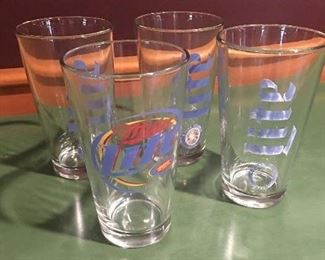 Lot #52:  Set of four "Lite" beer glasses: $5