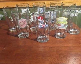Item #53:  Assortment of beer glasses (11):  $10