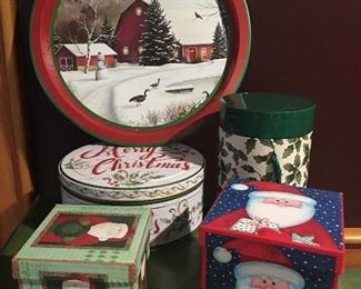 Item #525:  Assortment of cookie tins/boxes (5 total) $5