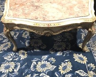 Itme #72:  French Provincial coffee table (square: 35.5"x35.5").  $60