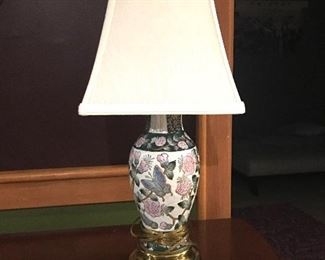 Item #546:  Butterfly ceramic table lamp (22" H): $25