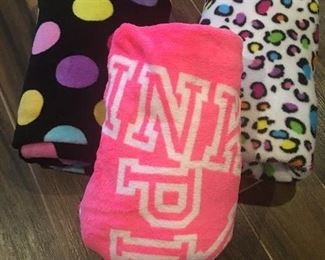 Item #88:  Lot of 3 fleece throws: $10