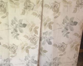 Item #570:  Two pair Linen printed curtains (72"L)$20