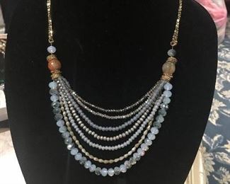 Item #555 Layered beaded necklace (22")$ 15