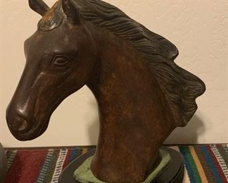 Bronze horsehead.  Not signed.  $125.