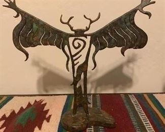 Bronze shaman with pantina. $75,