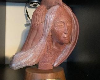Native American stone statue. $95.