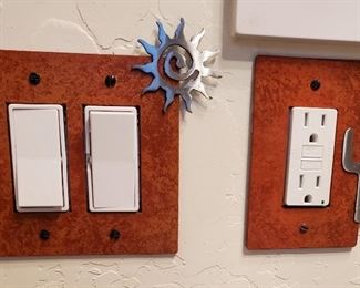 Metal switch plates. $8 each.