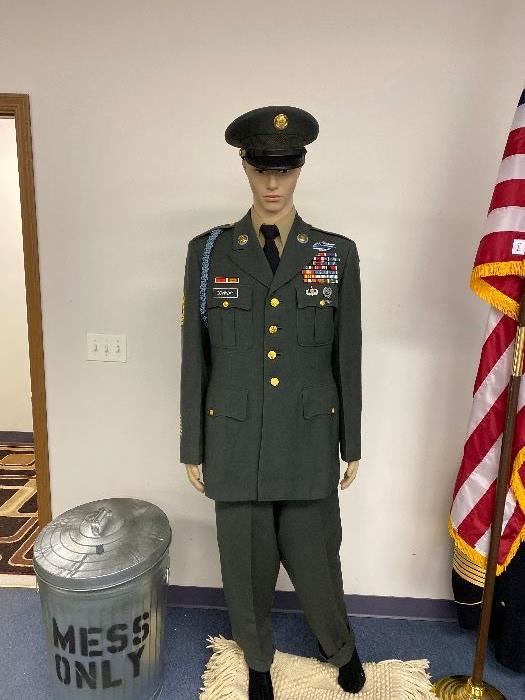 U.S. military uniform 175.00                                        mannequin not included 