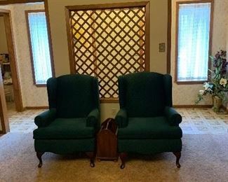 pair of wing back chairs sold separately 