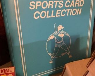 Baseball, football and soccer trading cards