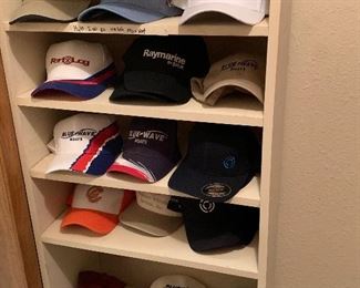 collection of baseball hats
