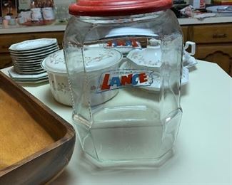 Large Lance metal lid grocery display jar