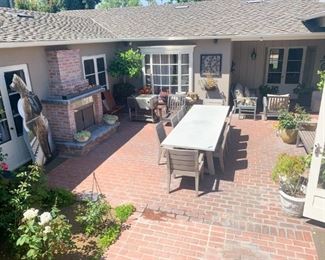 Large stone table and chairs are NOT FOR SALE