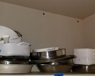 #346 kitchen misc lot B corning ware etc $15
