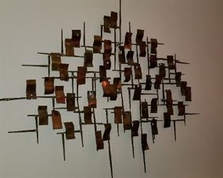 #324 mid century copper abstract art 44 wide by 32 inches tall from furthest points $ 250