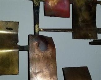 #324 mid century copper abstract art