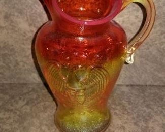 #322 amberina glass pitcher 6 inches tall $5