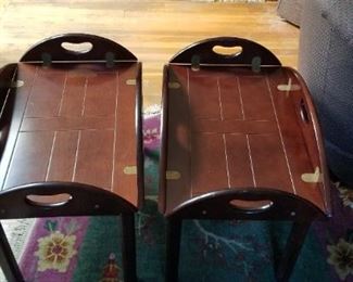 #218 coffee table pair 36 long by 23.5 wide (with sides down) by 17 tall $25