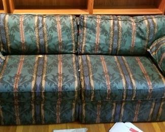 #298 couch in good shape, light easy to carry, 74 inches long, 31 tall and 36 deep no smells or pets stuff $50