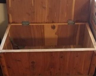 #211 23 wide x 10 tall x 13 deep wooden chest $15