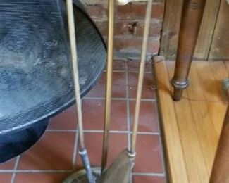 #209 brass fire place tools 28 inches tall $15