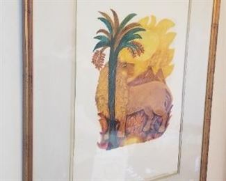 #197 judith bledsoe signed lith print 31.5 tall x 25 wide $75