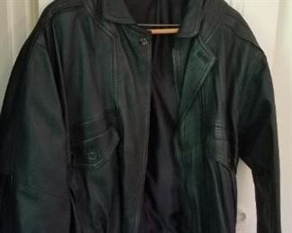#187 leather jacket size small $15