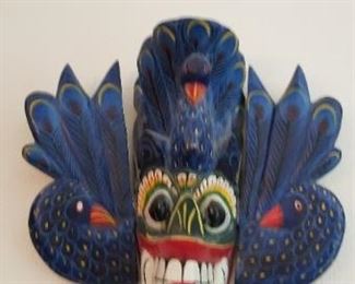 #169 wood mask 7x 73 $10