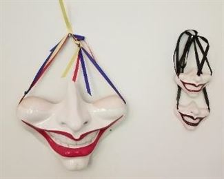#140 c. cohen porcelain mask 8x 7, 3x 2.5 3 pieces total $10