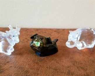 #132 swarovski swarovski dog hippo goat 1.5 inches tall $25