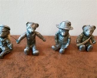 #131 jasper pewter bears 2.5 inches 4 pieces $5