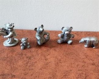 #123 pewter bear lot 1.5 tall $5