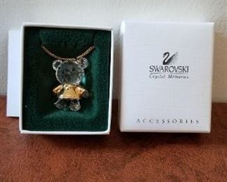 #121A swarovski crystal bear 1 inch $20
