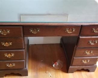 #119 wooden desk good shape close to door 47x 23x 31 tall $25