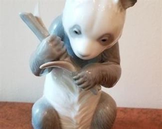 #109 lladro panda 7 inches tall $50